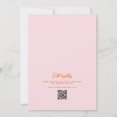 Tangerine Squiggle Brunch en Bubbly Vrijgezellenfe Kaart (Achterkant)