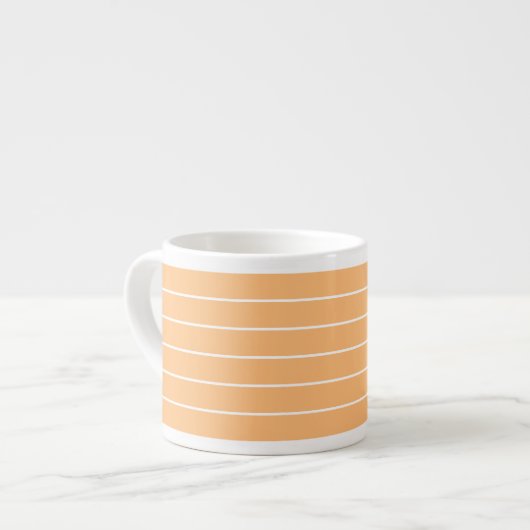 tangerine strepen KLEINE 6oz ESPRESSO CUPS Espresso Kop (Links)