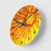Tangerine Sun Wall Clock - met cijfers Ronde Klok (Hoek)