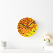 Tangerine Sun Wall Clock - met cijfers Ronde Klok (Huis)