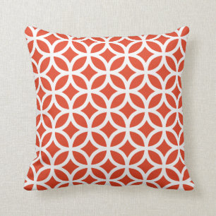 Tangerine Tango Geometric Pattern Pillow Kussen