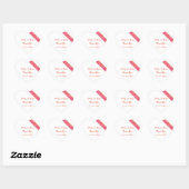 Tangerine Tango, Roze, Favor Sticker (Vel)