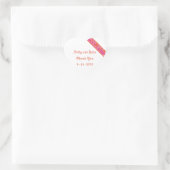 Tangerine Tango, Roze, Favor Sticker (Tas)