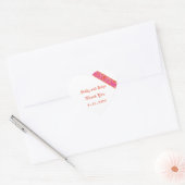Tangerine Tango, Roze, Favor Sticker (Envelop)