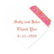 Tangerine Tango, Roze, Favor Sticker