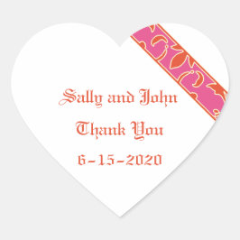 Tangerine Tango, Roze, Favor Sticker