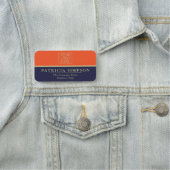 Tangerine Tango Sinaasappel en Sapphire Blue: Stij Naamplaatje (In situ)