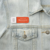 Tangerine Tango Sinaasappel & Wit Modern Company L Naamplaatje (In situ)