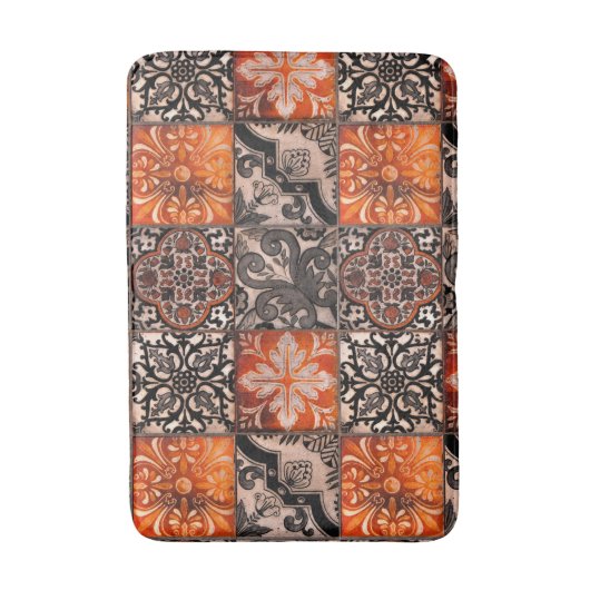 Tangerine Tegel Badmat (Voorkant Verticaal)