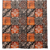 Tangerine Tegel Douchegordijn (Voorkant)