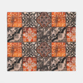 Tangerine Tegel Fleece Deken (Voorkant (Horizontaal))