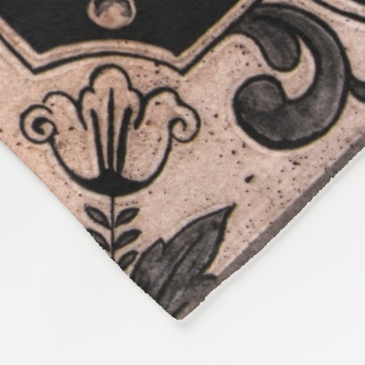 Tangerine Tegel Fleece Deken (Hoek)