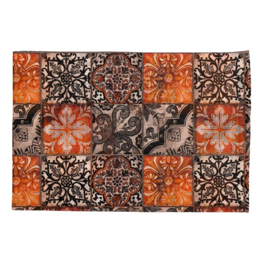 Tangerine Tegel Kussensloop (Achterkant)