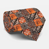 Tangerine Tegel Stropdas (Opgerold)