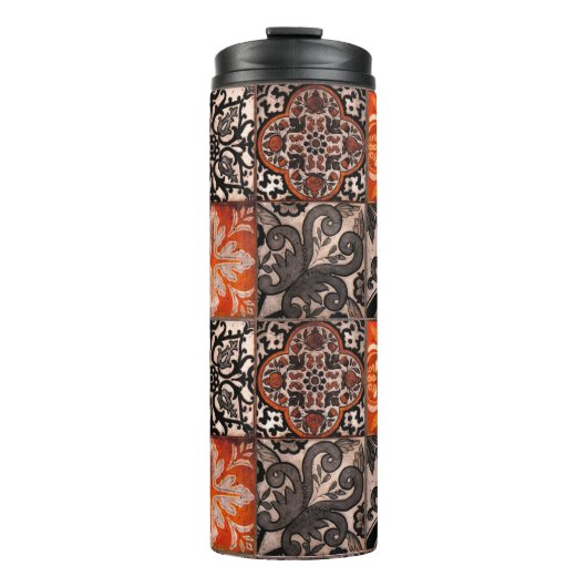 Tangerine Tegel Thermosbeker (Voorkant)