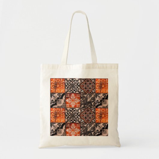 Tangerine Tegel Tote Bag (Voorkant)