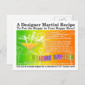 Tangerine Terror Halloween Martini Recept Briefkaa Briefkaart (Voorkant / Achterkant)