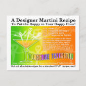 Tangerine Terror Halloween Martini Recept Briefkaa Briefkaart (Voorkant)
