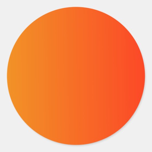 Tangerine tot Scarlet Verticale Gradiënt Ronde Sticker (Voorkant)