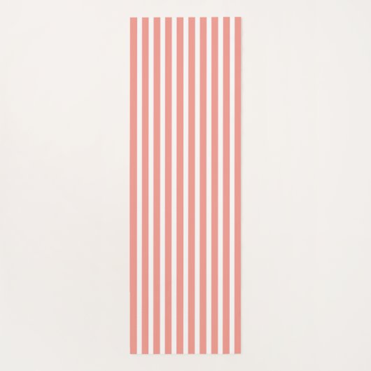 Tangerine Vertical Stripped Yoga Mat (Achterkant)