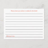 Tangerine Vrijgezellenfeest Advice Kaarten (Achterkant)