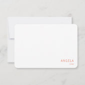 Tangerine Vrijgezellenfeest afgerond dank u Bedankkaart (Achterkant)