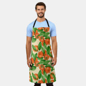 Tangerine watercolor pattern schort (Gedragen)