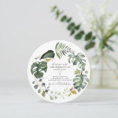 Tangerine waterverf bloemachtige trouwkaart 'save  save the date (Staand voorkant)