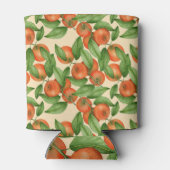 Tangerine waterverf, naadloos vruchtpatroon. blikjeskoeler (Achterkant)