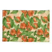 Tangerine waterverf, naadloos vruchtpatroon. kussensloop (Achterkant)