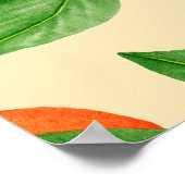 Tangerine waterverf patroon poster (Hoek)
