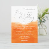Tangerine Waterverf Weddenschap Kaart (Staand voorkant)