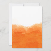 Tangerine Waterverf Weddenschap Kaart (Achterkant)