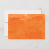 Tangerine Waterverf Wedding RSVP Kaart (Achterkant)