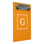 Tangerine White Framed Initiaal Monogram Mini Klembord (Schuin)