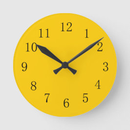 Tangerine Yellow Kitchen Wall klok