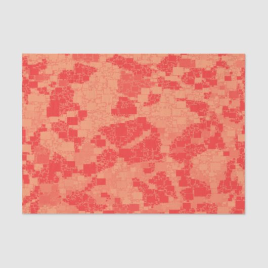 Tangerine Zeal-gekleed kunstontwerp Tissuepapier (Voorkant)