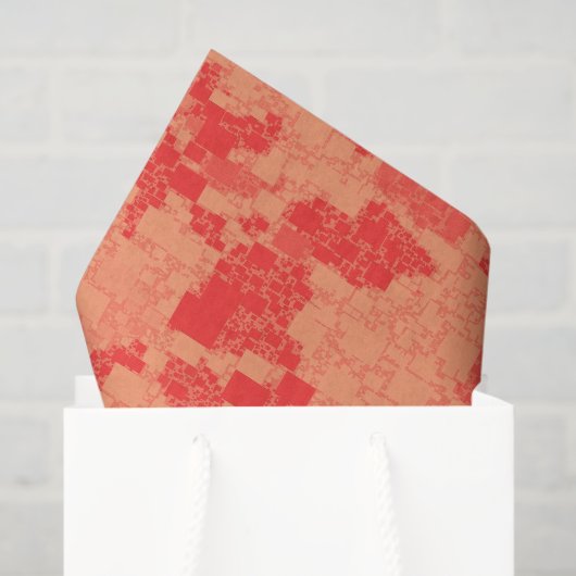 Tangerine Zeal-gekleed kunstontwerp Tissuepapier (Cadeauzakje)