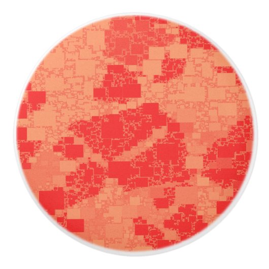 Tangerine Zeal Tiled Artwork Keramische Knop (Voorkant)