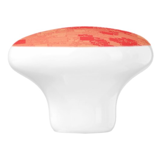 Tangerine Zeal Tiled Artwork Keramische Knop (Zijkant)