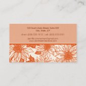 Tangerine Zonnebloemen Visitekaartje (Achterkant)