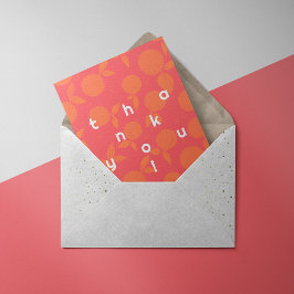 Tangerinepatroon - roze en oranje - Hartelijk dank Feestdagenkaart