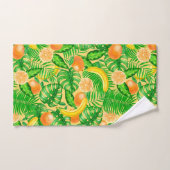 Tangerines, bananen en tropische bladeren bad handdoek (Handdoek)