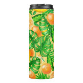 Tangerines, bananen en tropische bladeren thermosbeker (Achterkant)