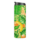 Tangerines, bananen en tropische bladeren thermosbeker (Geroteerd rechts)