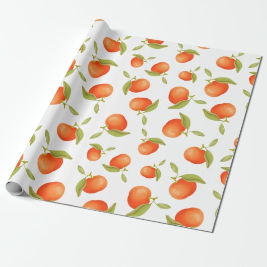 Tangerines Cadeaupapier (Uitgerold)