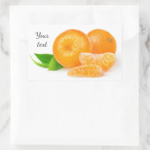 Tangerines Rechthoekige Sticker (Tas)