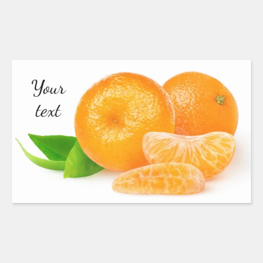 Tangerines Rechthoekige Sticker (Voorkant)