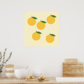 Tangerines schilderkunst poster (Keuken)