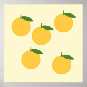 Tangerines schilderkunst poster